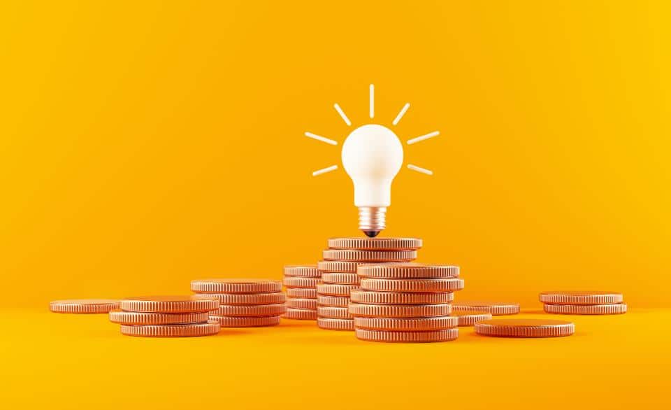 Lightbulb and Coins